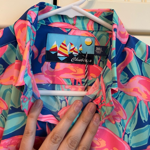 Chubbies - Men’s 1/2 Button Down Shirt - Pattern: the Mingo Ate Ya Baby - Small - Picture 8 of 12